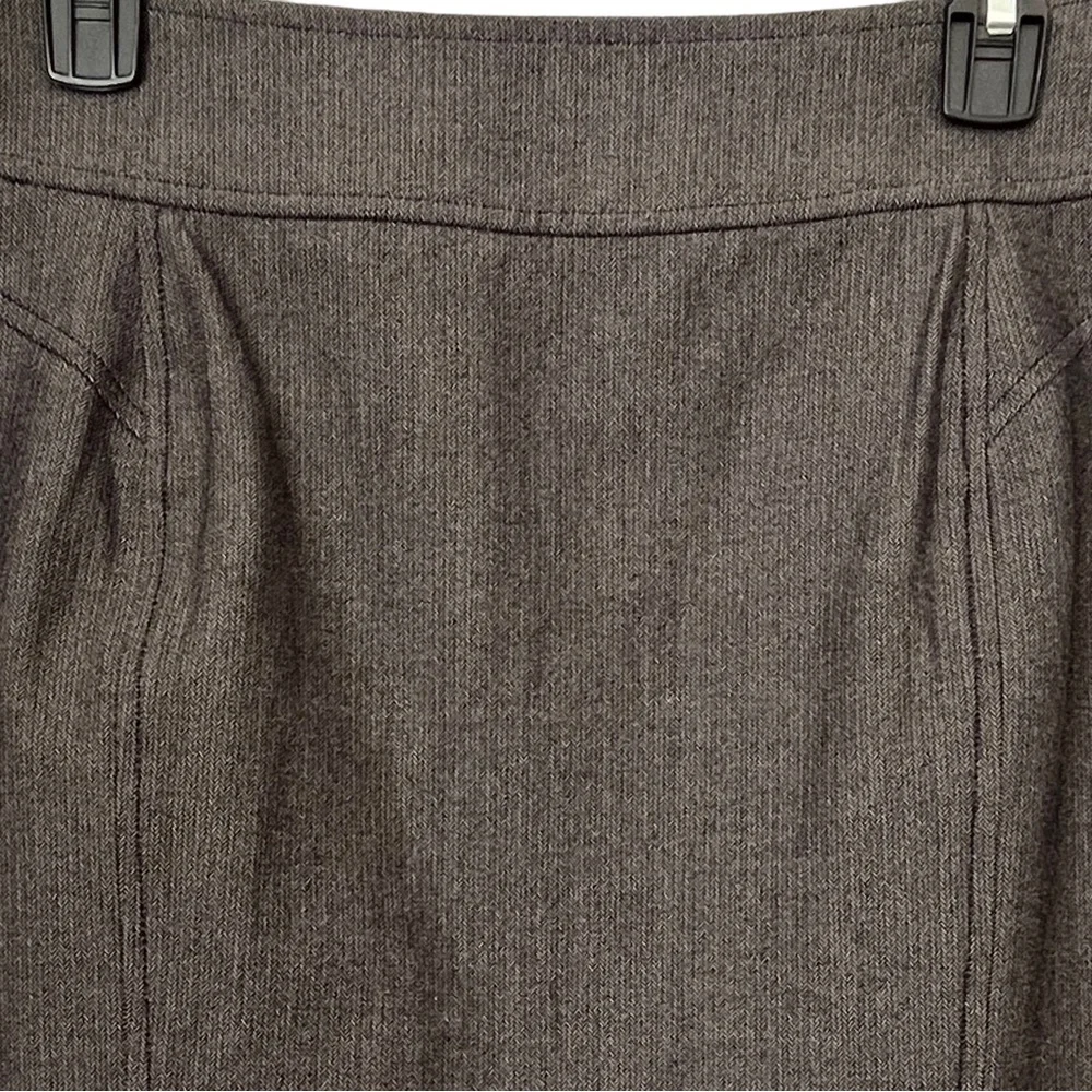 NWT Banana Republic Black & White Herringbone Pattern Stretch Pencil Skirt